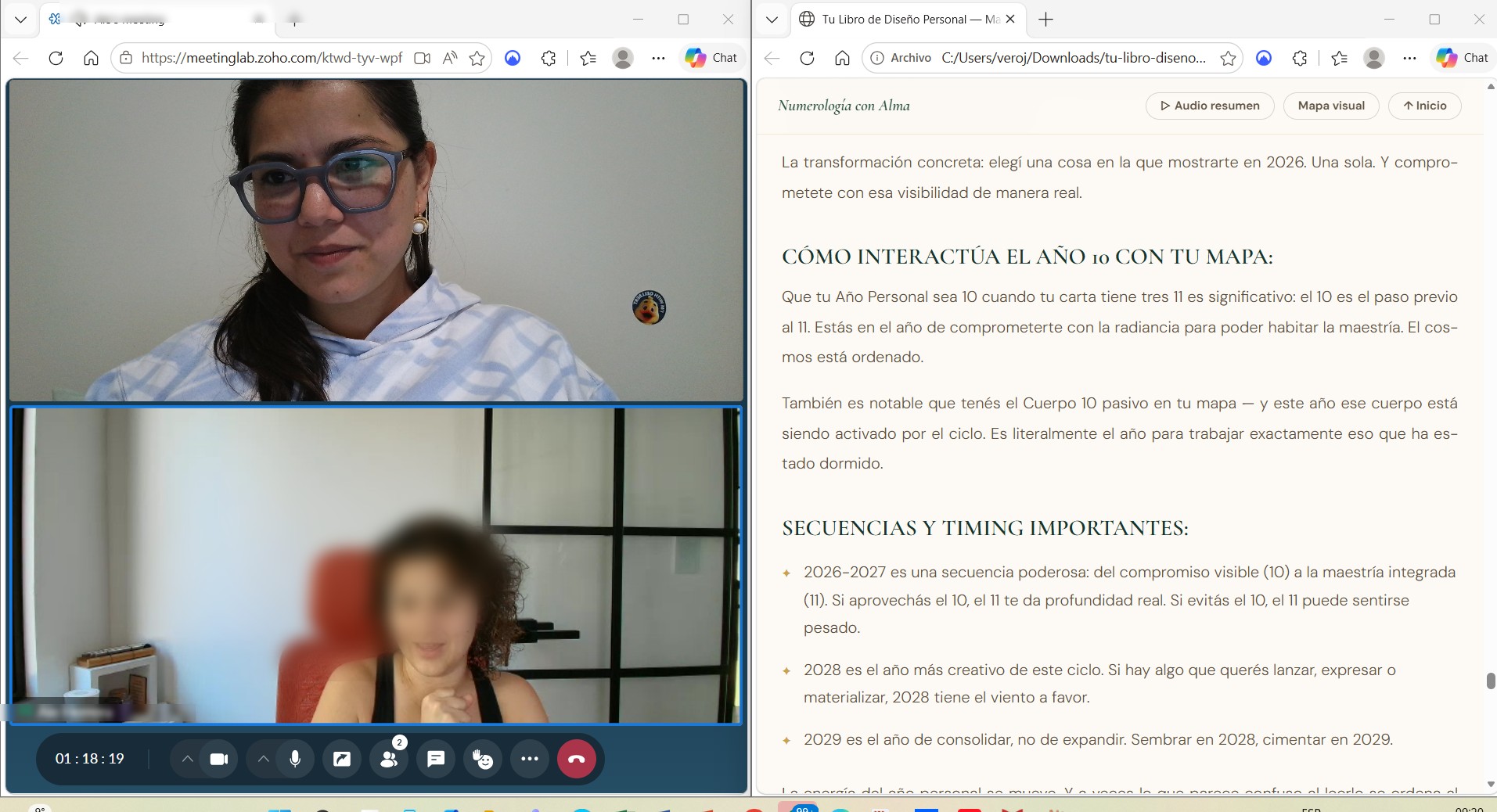 Encuentro privado por videollamada